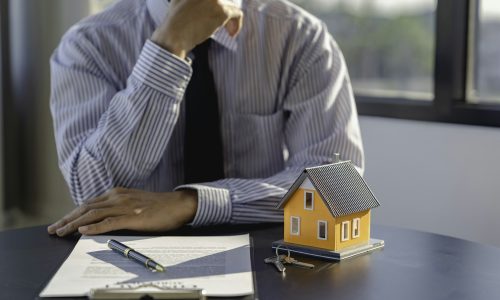 Home buyers are thinking before they sign that document. Land salesperson submits land mortgage cont